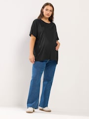 黑色 - Yours Curve Maternity Nursing T-Shirt - 4的图像3｝