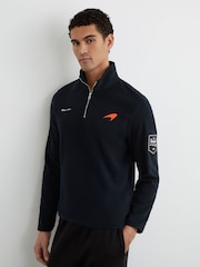 כחול כהה - McLaren Racing Fleece Half-Zip Top Unisex-Fit - תמונה 3 מתוך 9