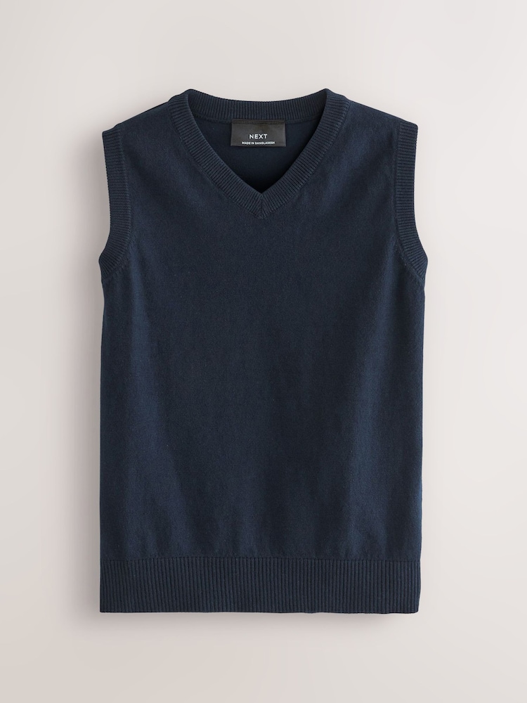 Navy School Tank Top 2 Pack (3-16yrs) - Image 2 of 4