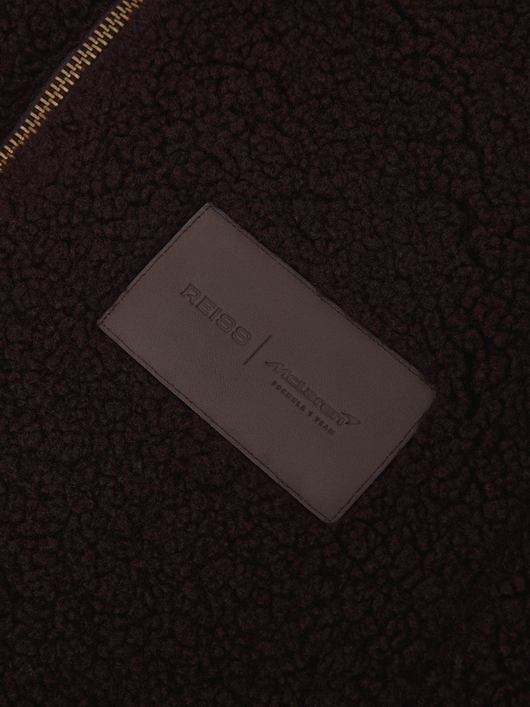 McLaren Chocolate Brown Racing Motorsport Fleece Jacket Unisex-Fit - 10 paveikslėlis iš 10