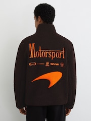 McLaren Chocolate Brown Racing Motorsport Fleece Jacket Unisex-Fit - 3 paveikslėlis iš 10