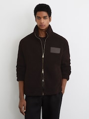 McLaren Chocolate Brown Racing Motorsport Fleece Jacket Unisex-Fit - 4 paveikslėlis iš 10