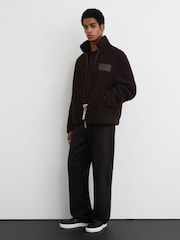 McLaren Chocolate Brown Racing Motorsport Fleece Jacket Unisex-Fit - 8 paveikslėlis iš 10