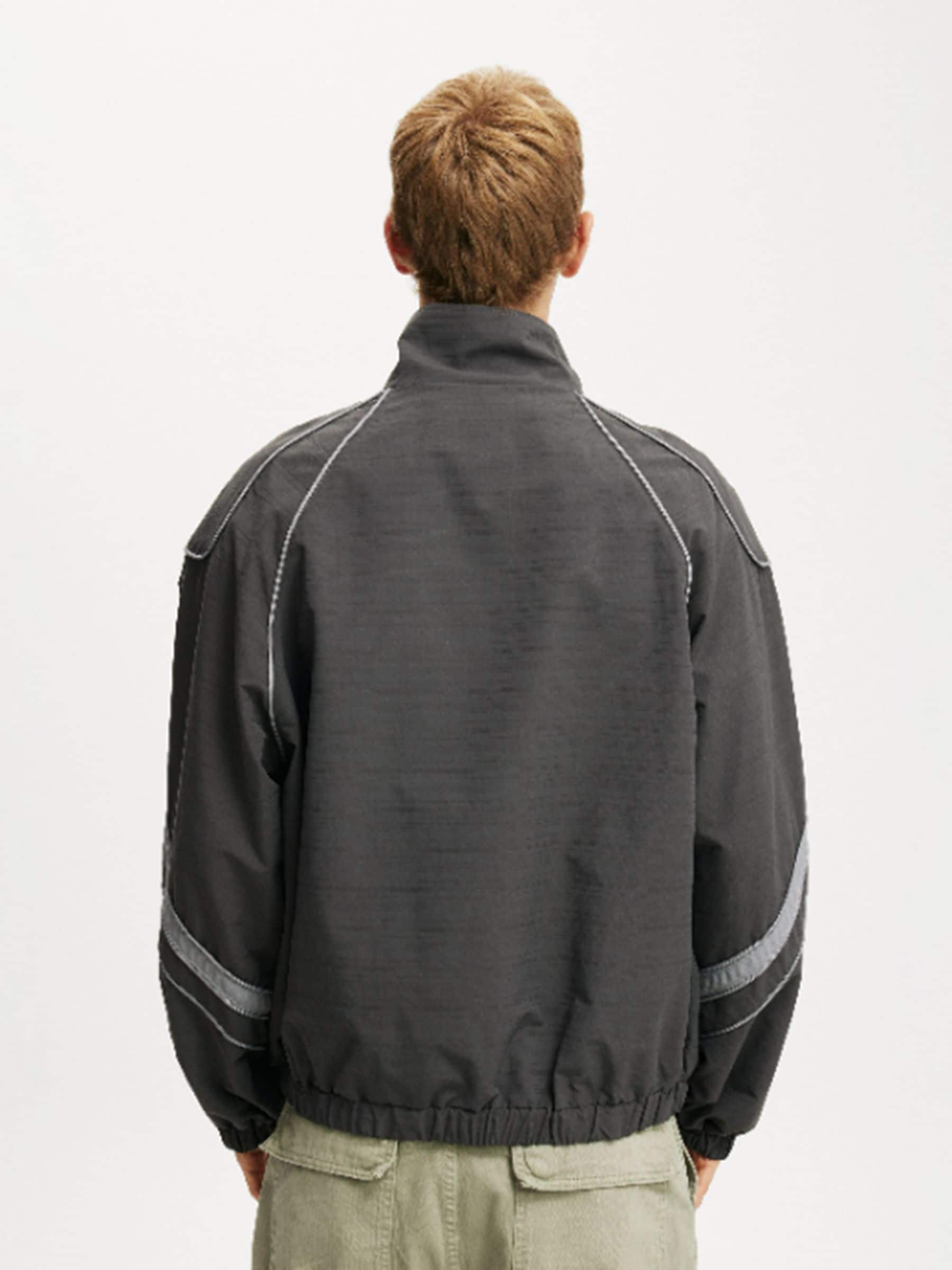 Buy Cotton On Black/Grey Panelled Racer Jacket from Next USA