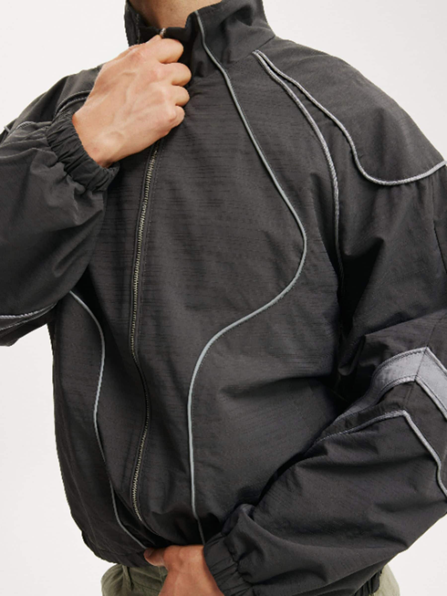 Buy Cotton On Black/Grey Panelled Racer Jacket from Next USA