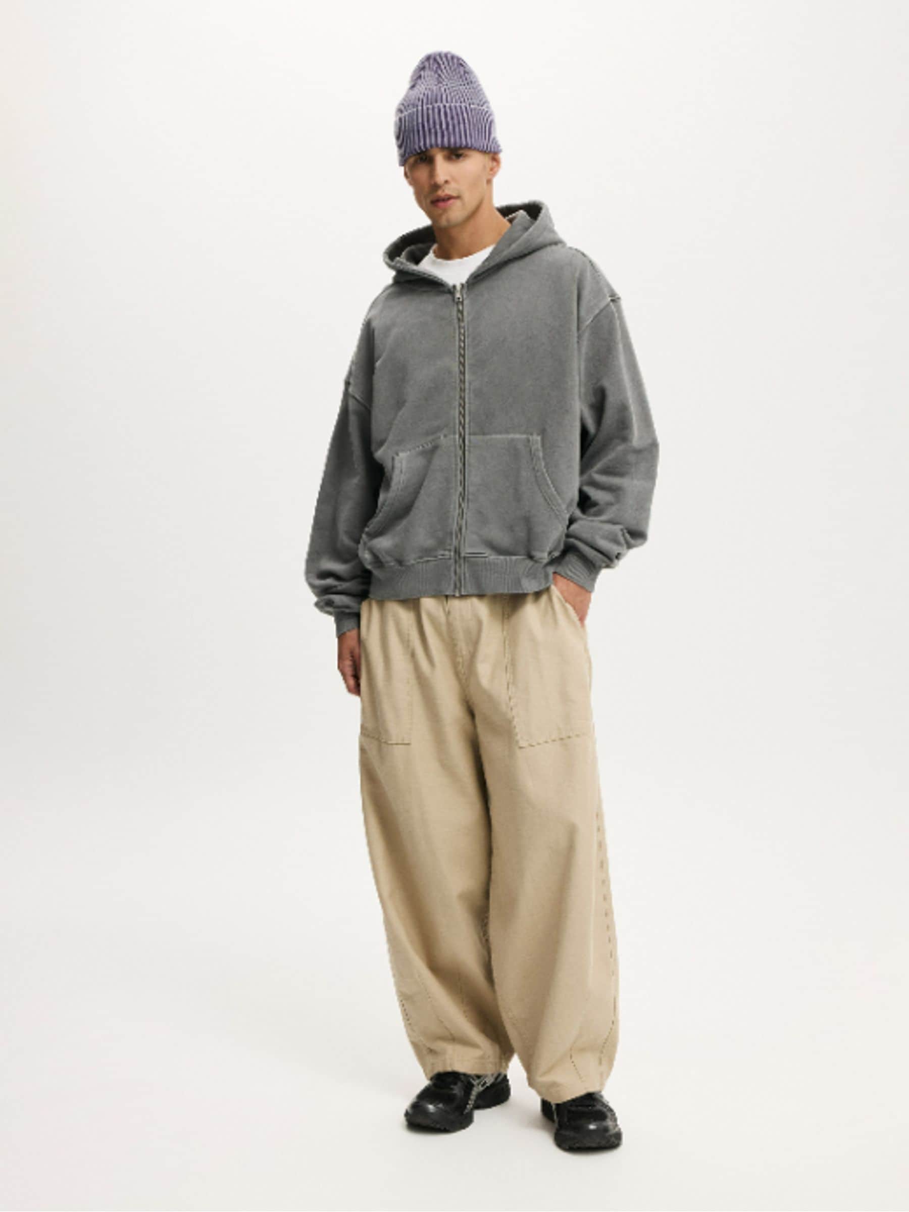 Buy Cotton On Grey Cropped Zip Up Hoodie from Next USA