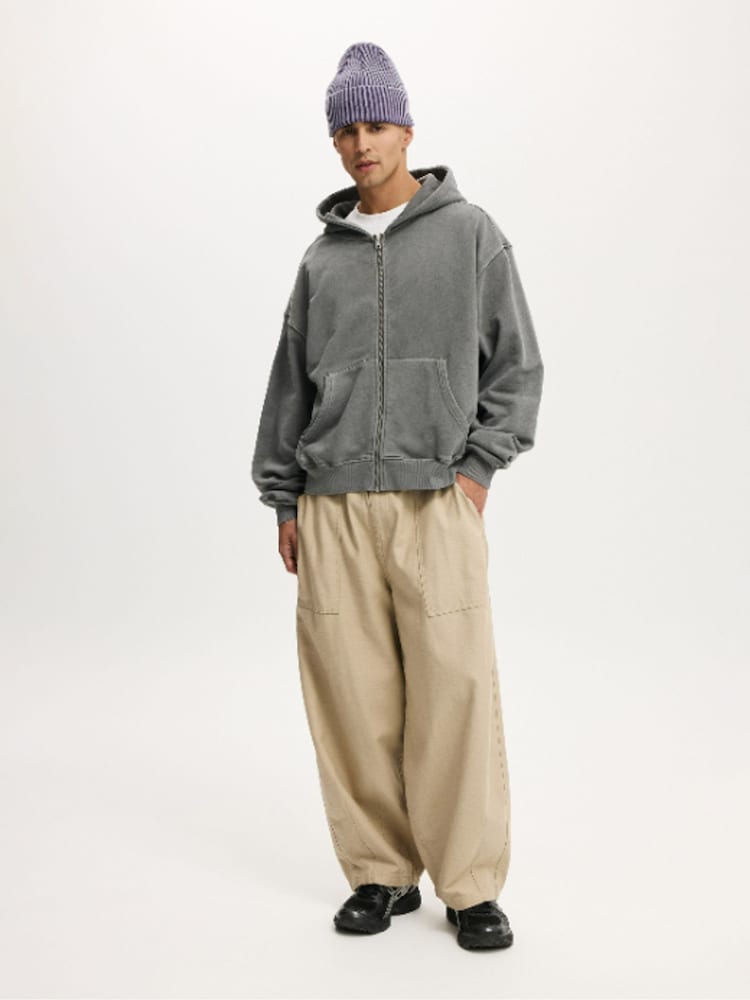 Cotton On Grey Cropped Zip Up Hoodie - Image 4 of 4 Cotton On Grey Cropped Zip Up Hoodie - Image 4 of 4