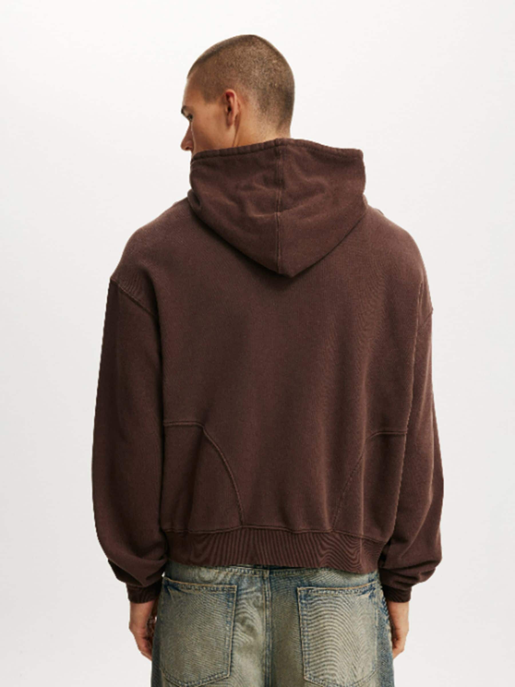 Buy Cotton On Dark Oak Cropped Zip Up Hoodie from the Next UK