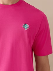 Pink Licence Keith Haring Plain Embroidered T-Shirt - Image 5 of 8