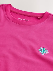 Pink Licence Keith Haring Plain Embroidered T-Shirt - Image 7 of 8
