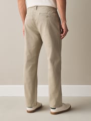 Stone Straight Fit Authentic Washed Chino Trousers - Image 4 of 9