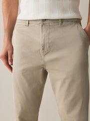 Stone Straight Fit Authentic Washed Chino Trousers - Image 5 of 9