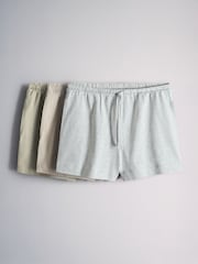 The Set 3 Pack Jersey Shorts Khaki Green/ Stone/ Grey Marl - Image 2 of 11