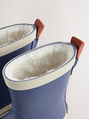 Marineblau - Warm Lined Rubber Wellies - Bild 5 von 5