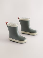 Grün/Khaki - Warm Lined Rubber Wellies - Bild 1 von 5