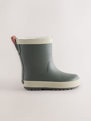 Grün/Khaki - Warm Lined Rubber Wellies - Bild 2 von 5