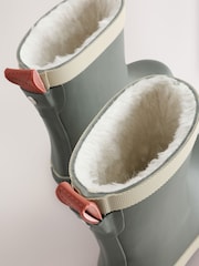 Grün/Khaki - Warm Lined Rubber Wellies - Bild 4 von 5