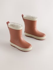 Rostbraun - Warm Lined Rubber Wellies - Bild 1 von 4