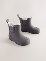 Chocolate Brown Warm Lined Ankle Wellies - Image 1 of 5