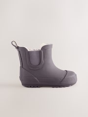 Chocolate Brown Warm Lined Ankle Wellies - Image 2 of 5