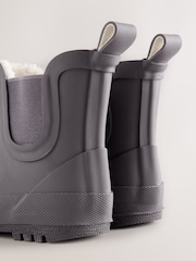 Chocolate Brown Warm Lined Ankle Wellies - Image 3 of 5