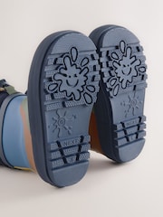 Navy Colourblock Cuff Welly Wellies - Image 5 of 5