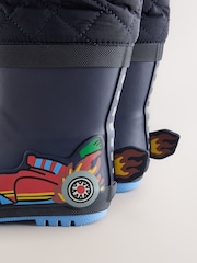 Navy Car Cuff Welly Wellies - Image 4 of 5