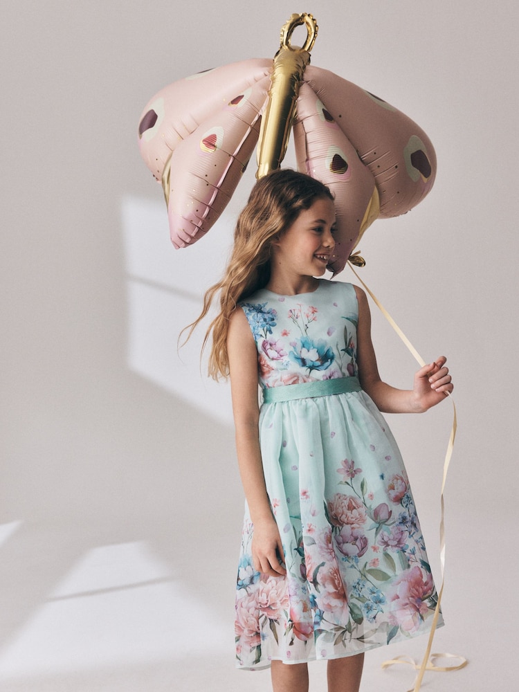 أخضر - Floral Prom Dress (3-16yrs) - Image 1 of 9