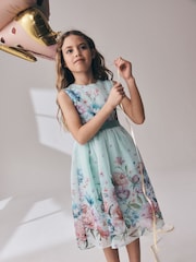 أخضر - Floral Prom Dress (3-16yrs) - Image 3 of 9