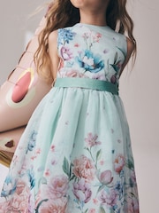 أخضر - Floral Prom Dress (3-16yrs) - Image 4 of 9