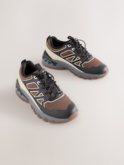 Brown Elastic Lace Trainers - Image 3 of 7