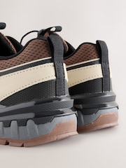 Brown Elastic Lace Trainers - Image 6 of 7