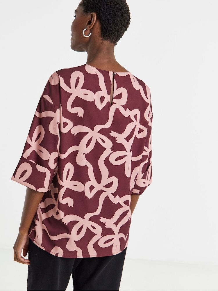 JD Williams Pink Half Sleeve Boxy Top - Image 2 of 4 JD Williams Pink Half Sleeve Boxy Top - Image 2 of 4