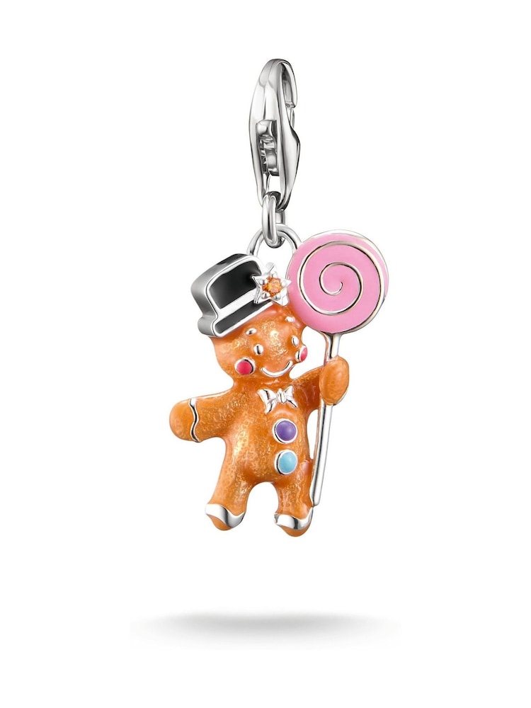 Thomas Sabo Orange Gingerbread Man Charm - Image 1 of 3 Thomas Sabo Orange Gingerbread Man Charm - Image 1 of 3