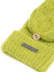 Weird Fish Brown Cassell Sparkle Fingerless Gloves - Image 3 of 4