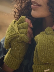 Weird Fish Brown Cassell Sparkle Fingerless Gloves - Image 4 of 4