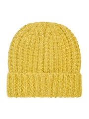 Weird Fish Green Clare Double Rib Beanie Hat - Image 4 of 4