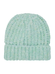 Weird Fish Green Haze Clare Double Rib Beanie Hat - Image 4 of 4
