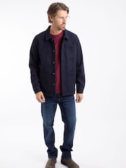 Weird Fish Blue Coburn Chore Over Shirt Shacket - Image 1 of 8