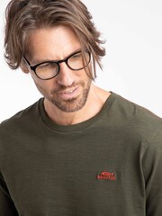 Weird Fish Green Fins Branded Long Sleeve T-Shirt - Image 3 of 6