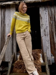 Weird Fish Brown Cora Wide Leg Jeans - Image 1 of 8