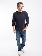 Weird Fish Blue Fins Branded Long Sleeve T-Shirt - Image 3 of 6