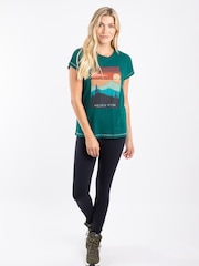Weird Fish Green Woodlands Front Print Graphic T-Shirt - Image 4 of 6