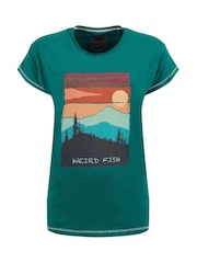 Weird Fish Green Woodlands Front Print Graphic T-Shirt - Image 5 of 6