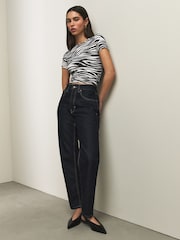 Zebra Soft Touch Slinky Nylon Crew Neck Short Sleeve Top - Image 2 of 7