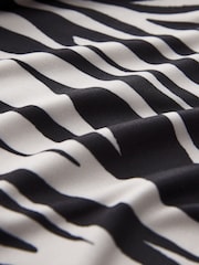 Zebra Soft Touch Slinky Nylon Crew Neck Short Sleeve Top - Image 6 of 7