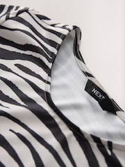 Zebra Soft Touch Slinky Nylon Crew Neck Short Sleeve Top - Image 7 of 7
