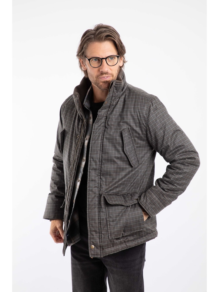 Weird Fish Brown Thunderchief Wadded Field Jacket - Image 1 of 8 Weird Fish Brown Thunderchief Wadded Field Jacket - Image 1 of 8