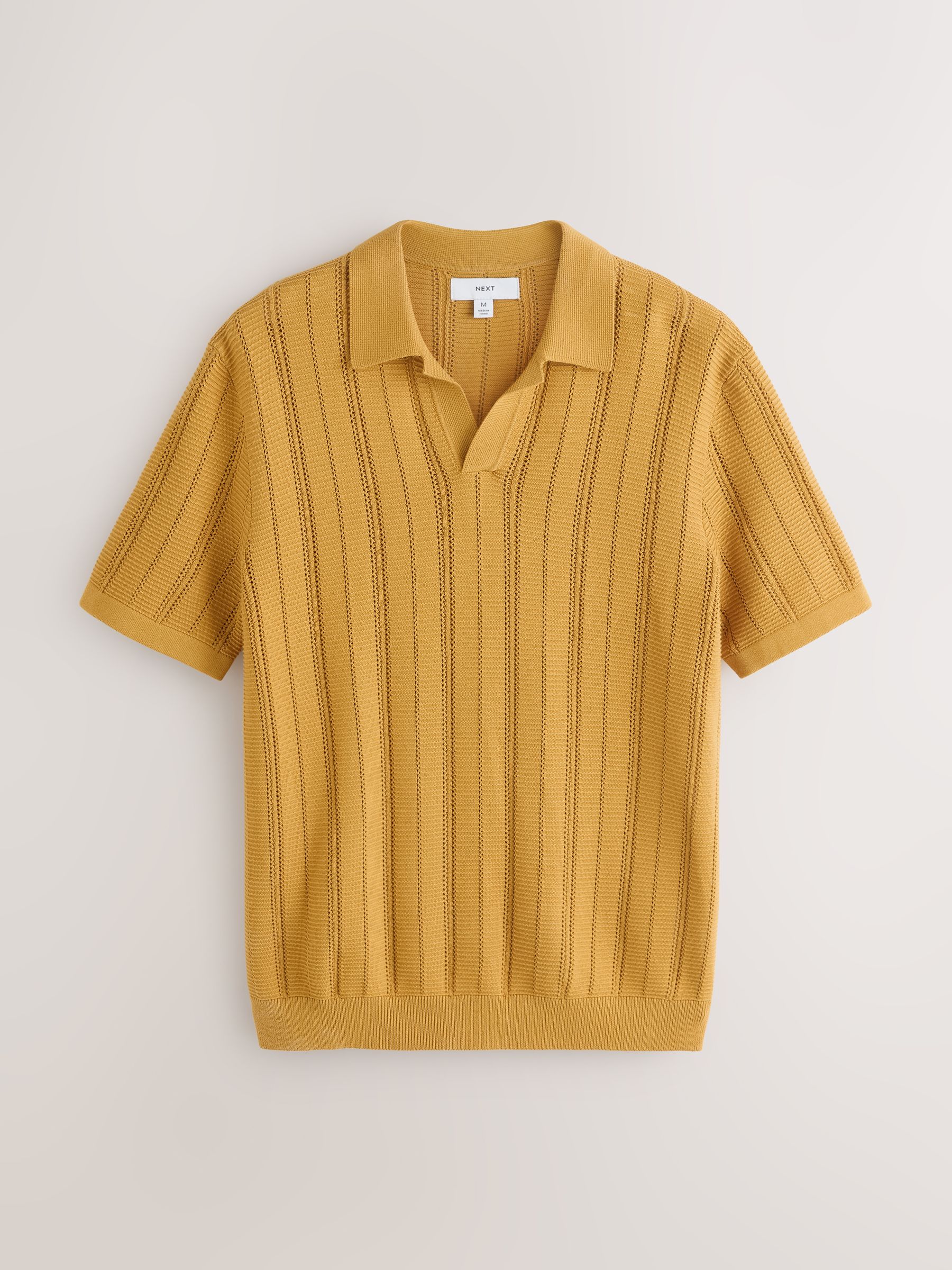 p(R)ojectR® Knit Polo Shirt Buy Ochre Yellow Textured Knit Trophy Polo Shirt from Next USA