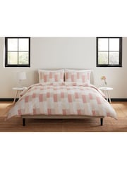 Jasper Conran London Pink or White JC Print 300TC Brick Dvt Bed Set - Image 1 of 6